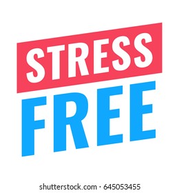 Stress Free. Flat Vector Icon, Symbol, Design Illustration On White Background.