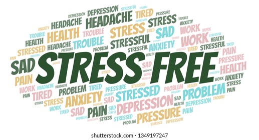 Stress Free word cloud.