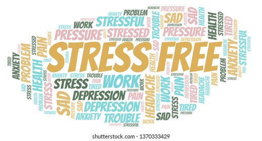 Stress Free word cloud.