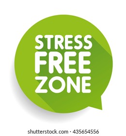 Stress Free Zone vector label