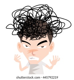 Messy Hair Man Images Stock Photos Vectors Shutterstock