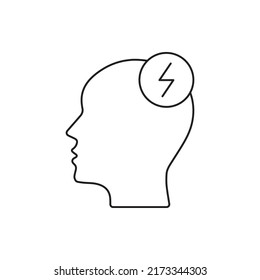 Vector de icono de enfermedad por dolor de cabeza por estrés