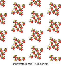 stress icon colorful pattern background