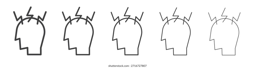 Diseño de icono de estrés, logotipo, App, interfaz de usuario. Ilustración vectorial, EPS