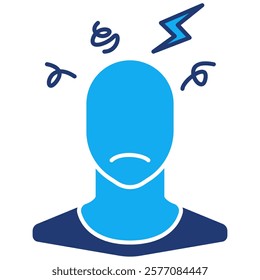 Stress Icon - Dual Tone Style - Neuroscience Theme