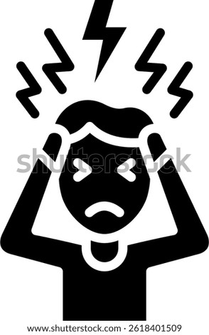 Stress Icon Glyph Vector Illustration