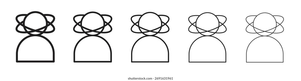 Stress-Symbol-Logo-Set Konzept Stock Vektorgrafik.