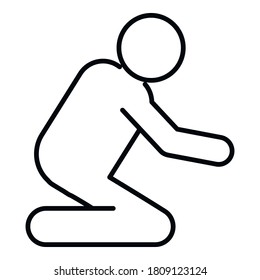 Stress icon. Outline stress vector icon for web design isolated on white background