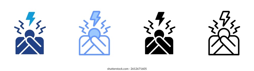 Stress icon set multiple style collection