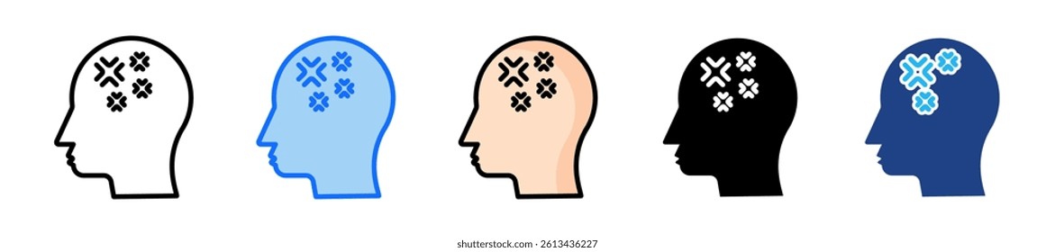 Stress Icon Set Multiple Style Collection