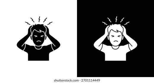 Vector de la silueta del icono del esfuerzo en colores negros. estilo plano del diseño del logotipo del símbolo