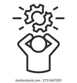 Stresssymbol einzelne Vektorsammlung