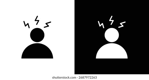 Stress icon, Vector graphics in filled style