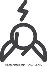Stress icon, vector line illustration