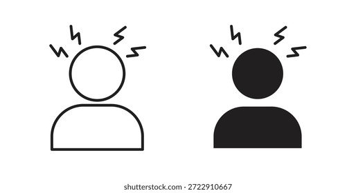 Ícone de estresse para web e app. ilustração vetorial eps