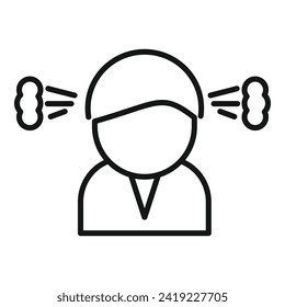 Stress late worker icon outline vector. Ready active for sleep. Busy day