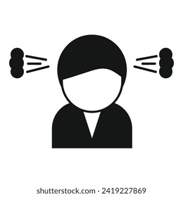 Stress late worker icon simple vector. Ready active for sleep. Busy day