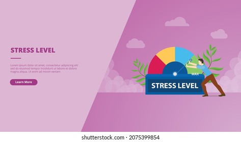 Stresspegel-Konzept für Website-Landing-Startseite-Template-Banner oder Präsentation