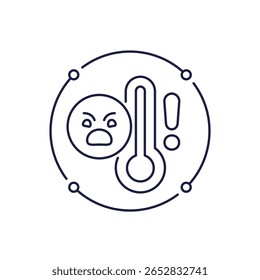 stress level icon in line design