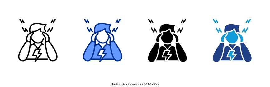 Stress Load web icon collection with multiple styles
