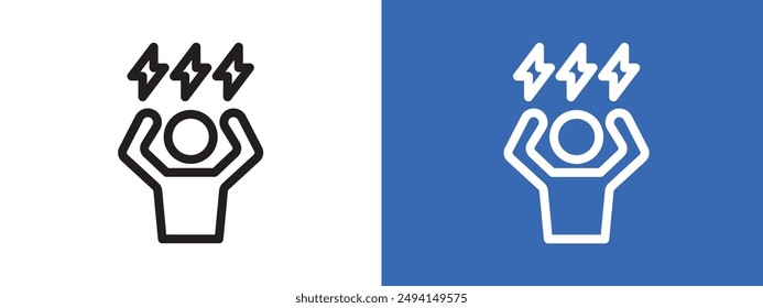 Stress logo sign set vector outline