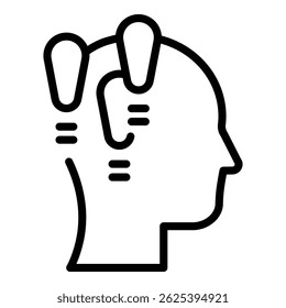 Stress man icon outline vector. Panic attack. Mental disorder