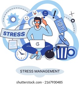 Stress Management Abstract Metaphor Pressure Control Stock Vector ...