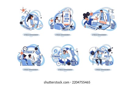 Stress management abstract metaphor, pressure control, depression, emotional tension, mental health management, physical and psychological stress. Way to lead an active, productive and fulfilling life