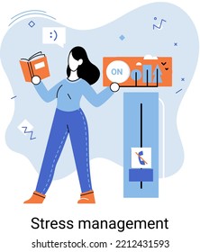 Stress management abstract metaphor, pressure control, depression, emotional tension, mental health management, physical and psychological stress. Way to lead an active, productive and fulfilling life