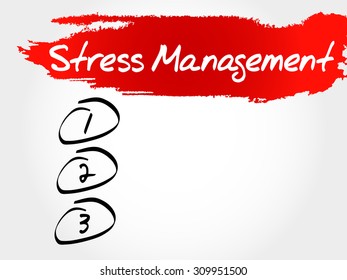 Stress Management blank list, health concept