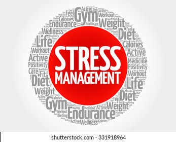 Stress Management Circle Stamp Word Cloud Stock Vector (Royalty Free ...