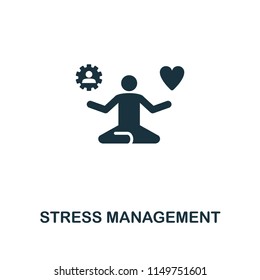 Stress Management creative icon. Simple element illustration. Stress Management concept symbol design from soft skills collection. Perfect for web design, apps, software, print.