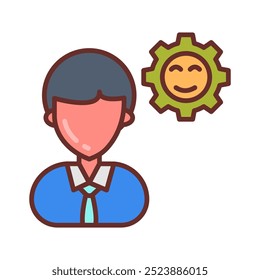 Ícones preenchidos do Stress Management, ilustração de vetor