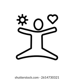 stress management icon black and white vector sign