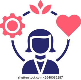 Stress Management Icon Fill Vector Illustration