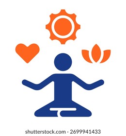 Stress Management Icon Fill Vector Illustration