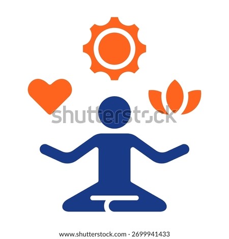 Stress Management Icon Fill Vector Illustration