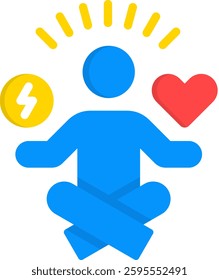 Stress Management Icon Flat Vector Illustration