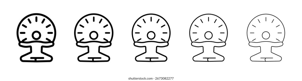 stress management icon isolated vector on white background set