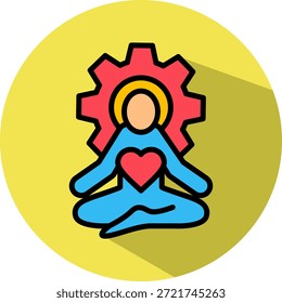 Symbol für Stressverwaltung - isometrische Vektorgrafik