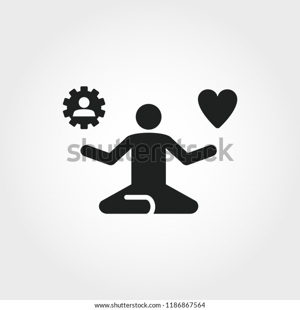 Stress Management Icon Monochrome Element Illustration Stock Vector ...