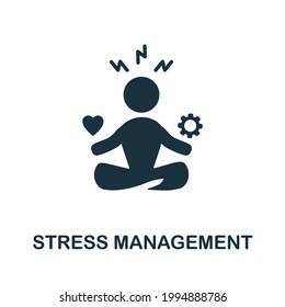 Stress Management icon. Monochrome simple element from soft skill collection. Creative Stress Management icon for web design, templates, infographics and more