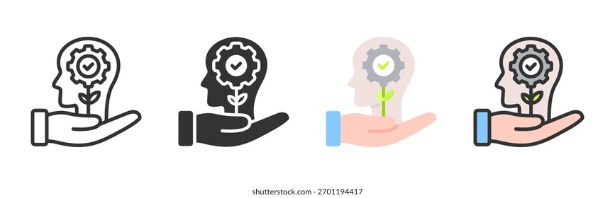 Paquete De Iconos De Gestión Del Estrés En Varios Estilos