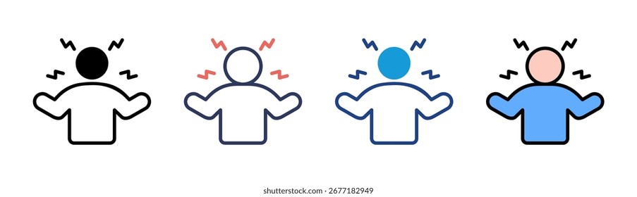 Stress Management Icon Set Multiple Style Collection