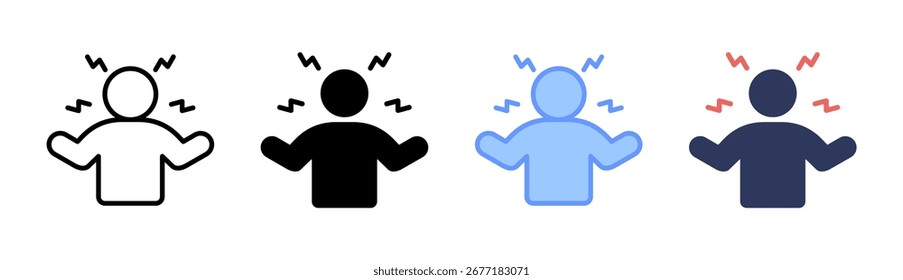 Stress Management Icon Set Multiple Style Collection