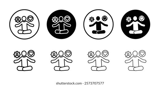 stress management icon Thin line art isolated