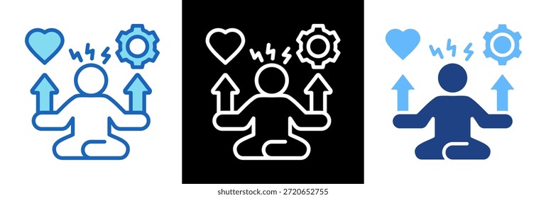 Icono de manejo del estrés Ilustración vectorial triplestyle