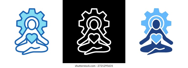 Icono de manejo del estrés Ilustración vectorial triplestyle