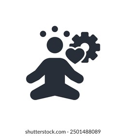 Stress Management icon. vector.Editable stroke.linear style sign for use web design,logo.Symbol illustration.