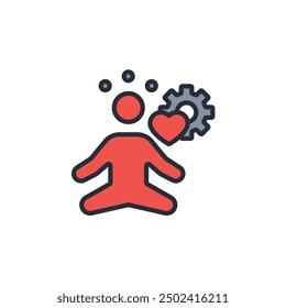 Stress Management icon. vector.Editable stroke.linear style sign for use web design,logo.Symbol illustration.